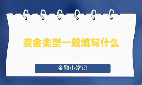 资金类型一般填写什么