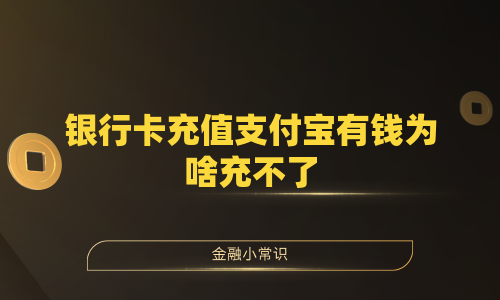 银行卡充值支付宝有钱为啥充不了